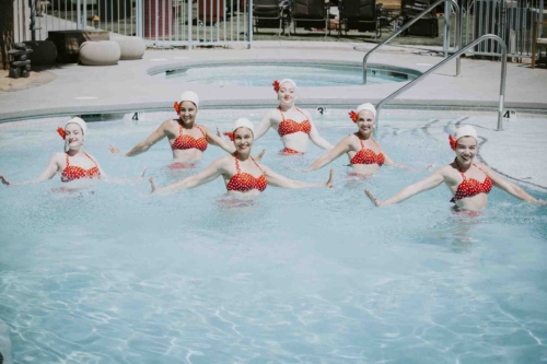 polka-dot-bikini-corporate-events-synchronized-swimming-party