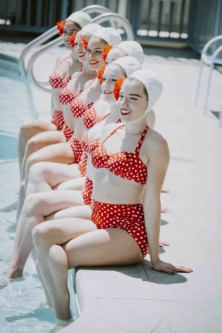 synchronized-swimmers-in-their-sexy-red-polka-dot-bikinis