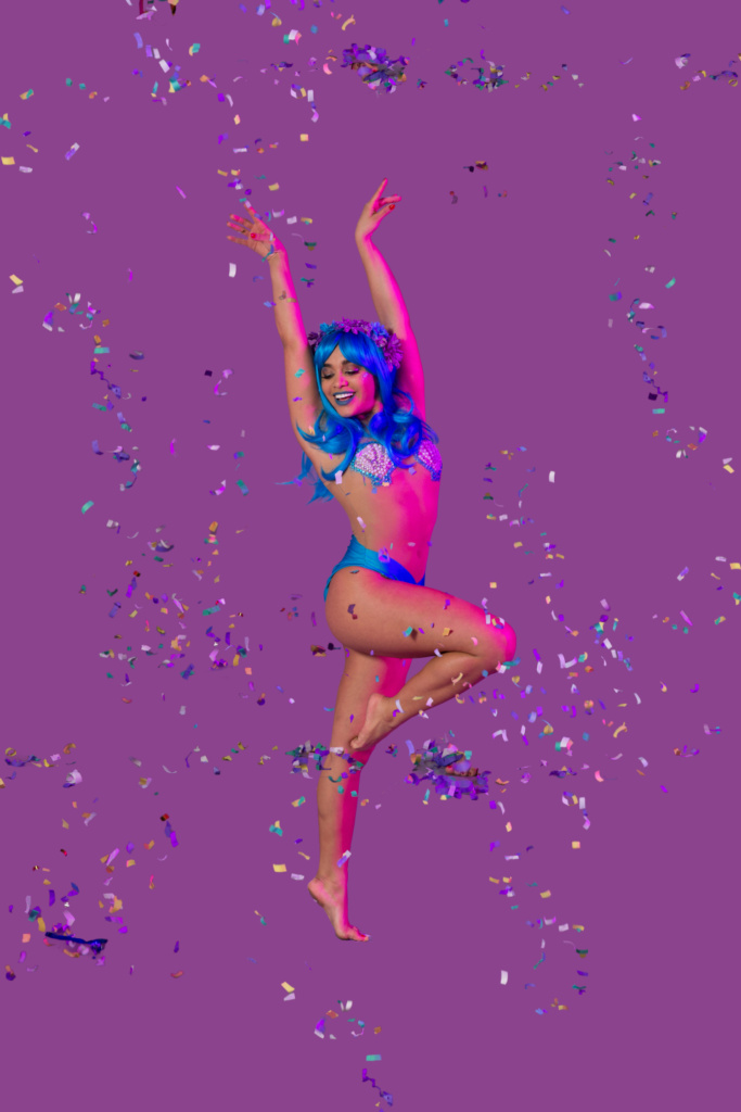 EDM Girl in Confetti